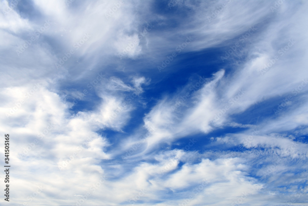 Clouds with blue sky in the city of Cadiz, Andalucia. Spain. Europe	