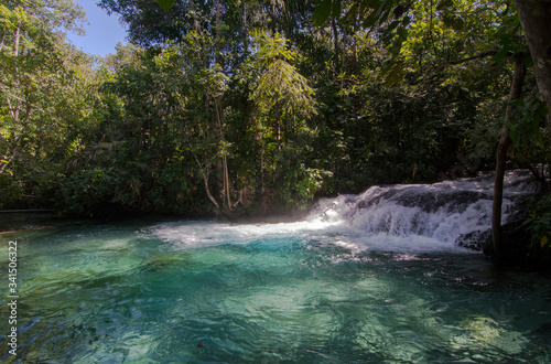 The Formiga River  Rio Formiga   with its clear  turquoise water  perfect for swimming and snorkelling. One of Jalapao attractions.