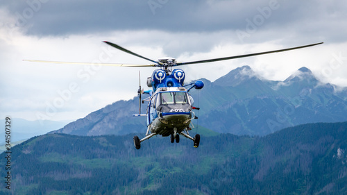 helikopter w górach, Tatry