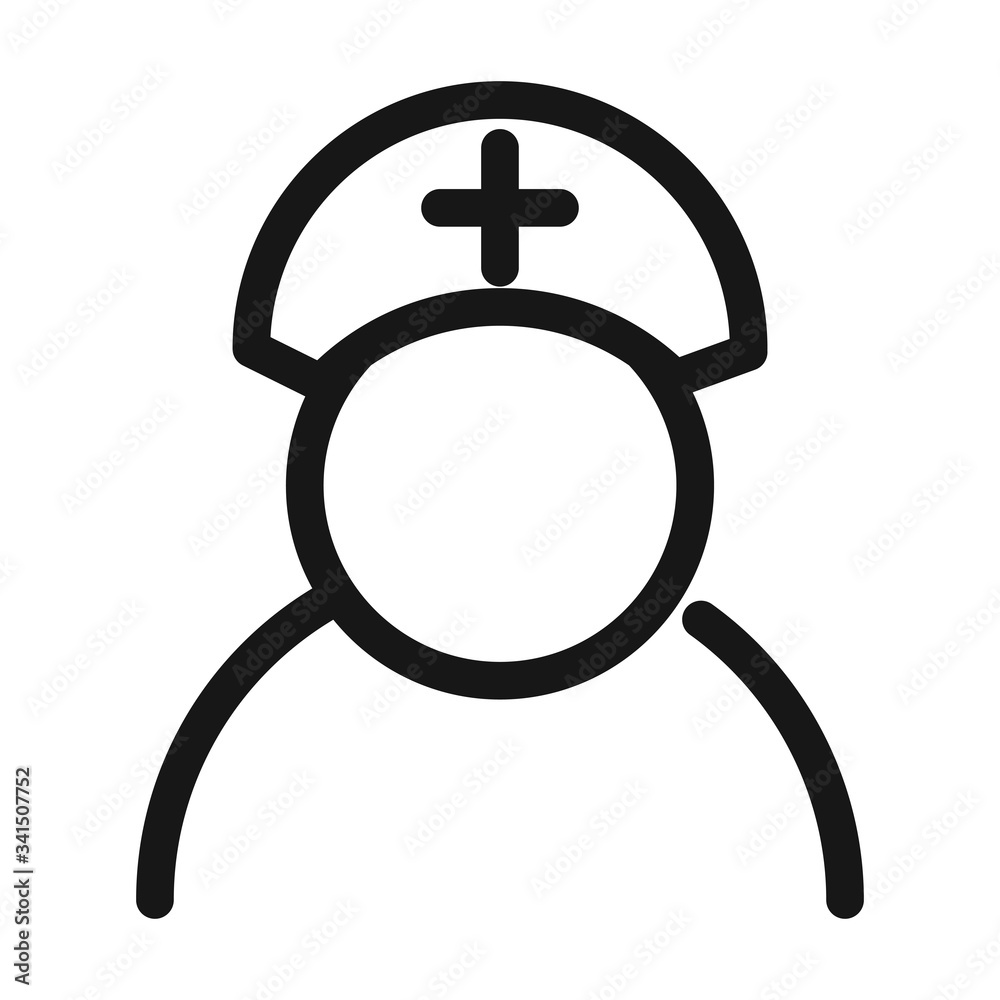 professional character staff medical and health care line style icon professional character staff medical and health care line style icon