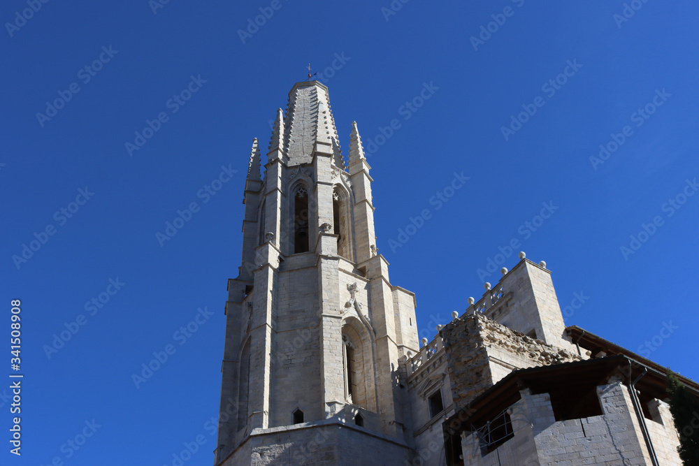 Church of St. Felix on a clear, sunny day, Girona, Spain Church of St. Felix on a clear, sunny day, Girona, Spain