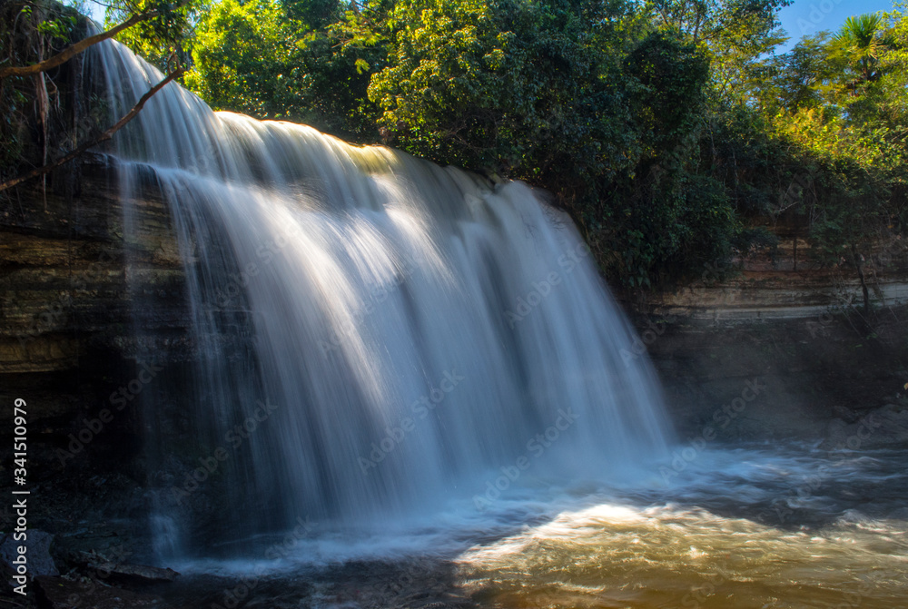 Itapecuru waterfall, in Chapada das mesas, Brazil. Slow shuter speed used to smooth water. Itapecuru waterfall, in Chapada das mesas, Brazil. Slow shuter speed used to smooth water.