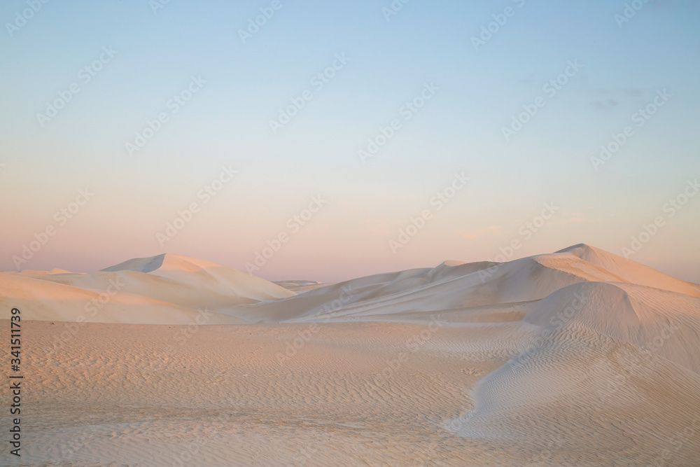 Sunset at sand dunes in Western Australia