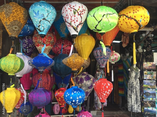 colorful lanterns at the market