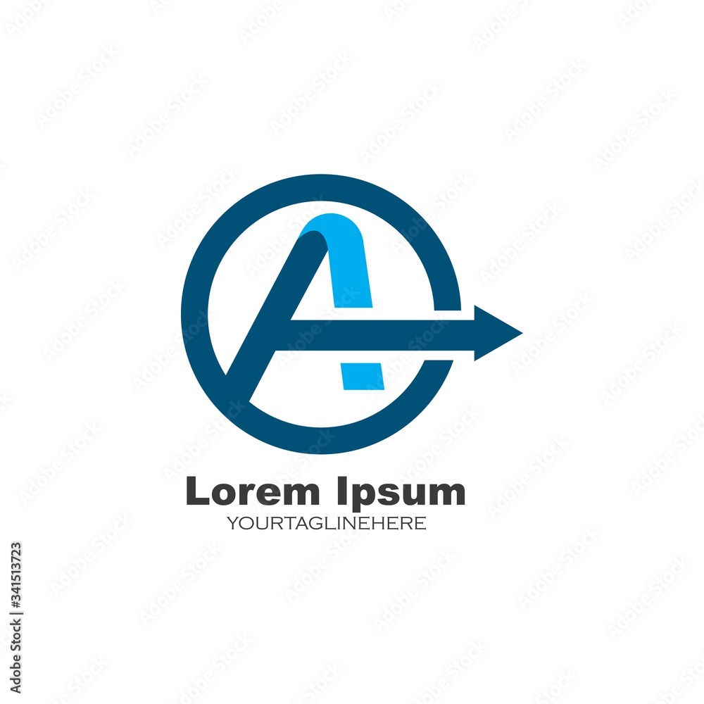 A Letter arrow Logo Business Template Vector A Letter arrow Logo Business Template Vector