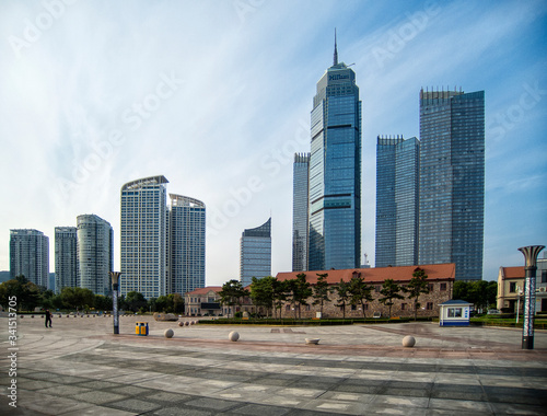 Yantai skyline, including the Shimao building, talles building of Yantai. China. © OtavioOliva