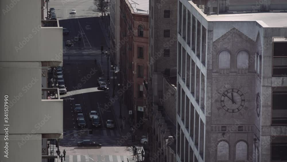 Los Angeles Busy Streets Time Lapse With Clock Ticking Los Angeles Busy Streets Time Lapse With Clock Ticking