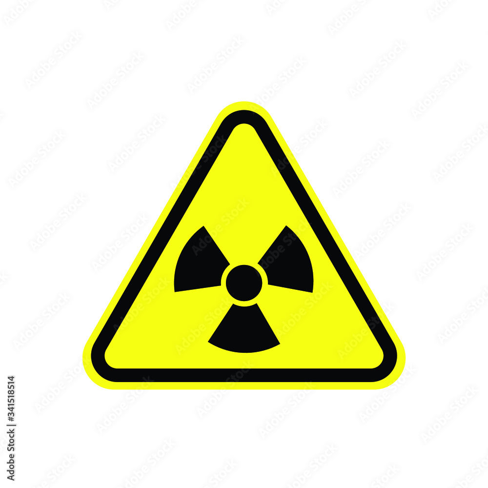Radiation warning sign. Vector illustration Radiation warning sign. Vector illustration