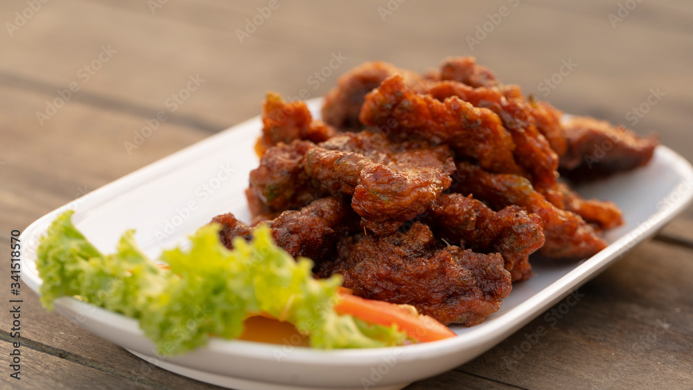 Deep fried minced shrimp paste served with dipping Deep fried minced shrimp paste served with dipping