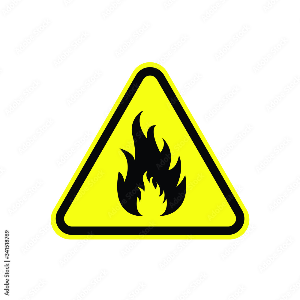 Fire danger sign. Vector illustration Fire danger sign. Vector illustration