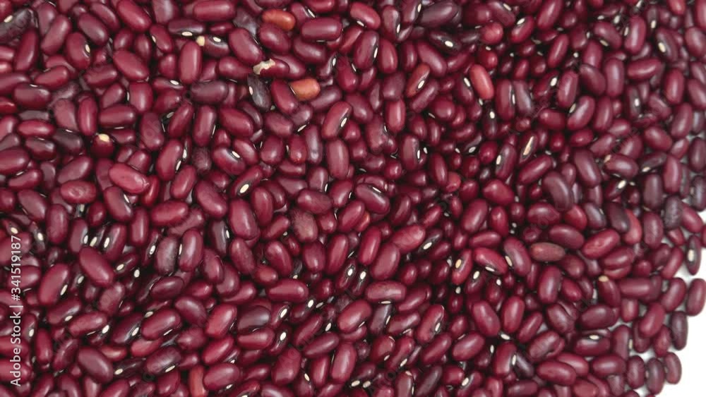 Red Beans. Background. Zoom, close up, detail, top view.