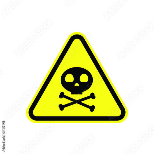 Radiation warning sign. Vector illustration