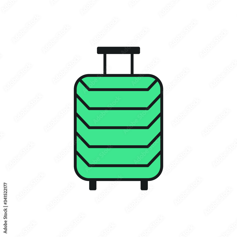 Icon best luggage vector simple , illustration business pack tourism summer travel transport element isolated briefcase concept best icon outline fashion
