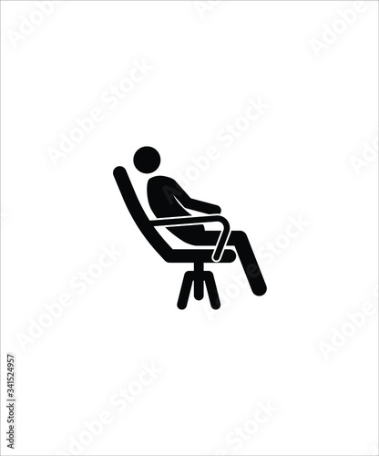 relax man flat icon,vector best flat relax man icon.