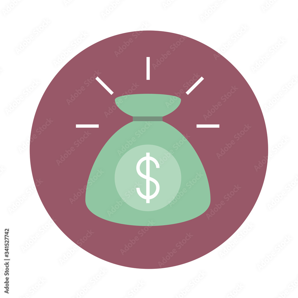 mobile banking, money bag safe investment block style icon mobile banking, money bag safe investment block style icon