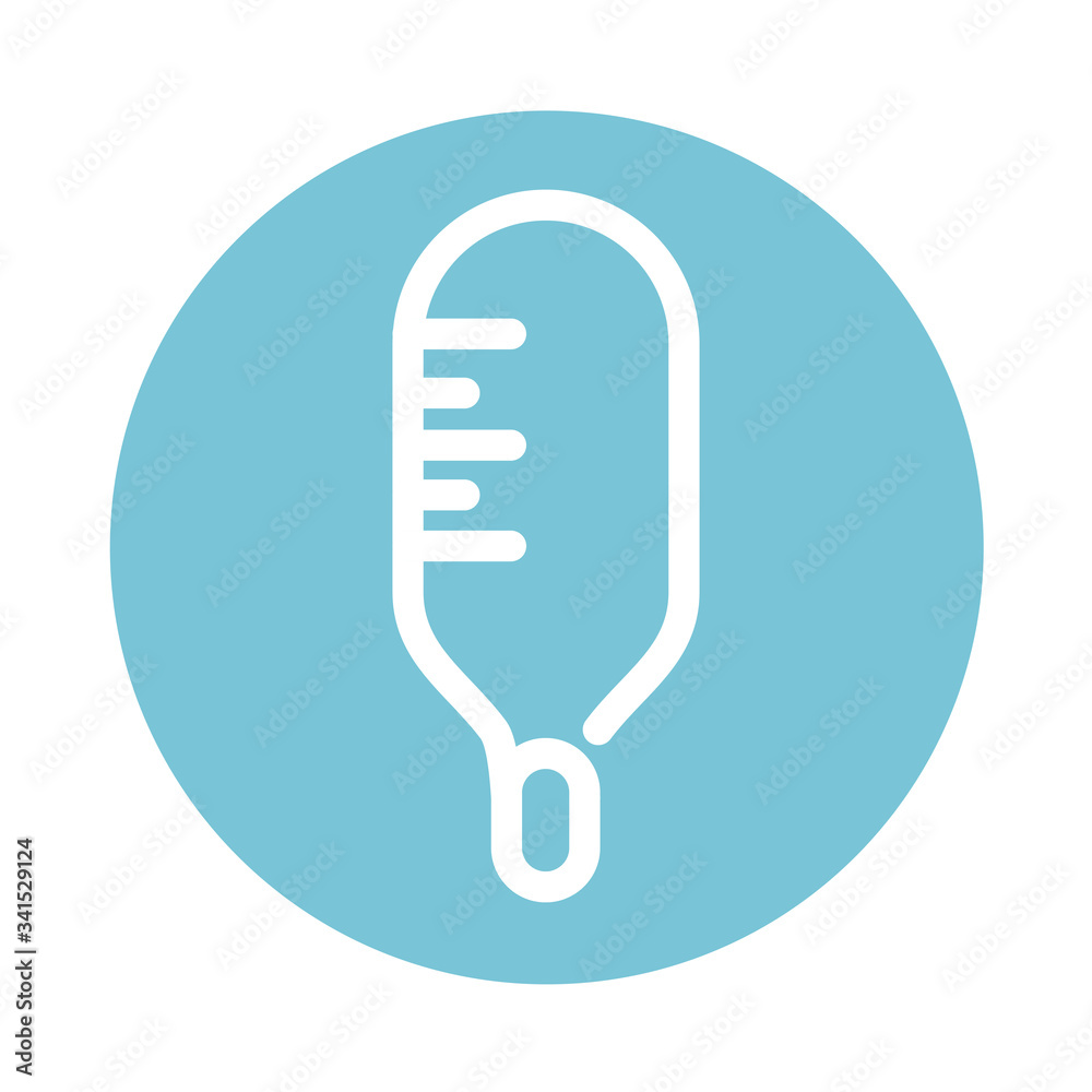thermometer temperature measure medical and health care block style icon thermometer temperature measure medical and health care block style icon