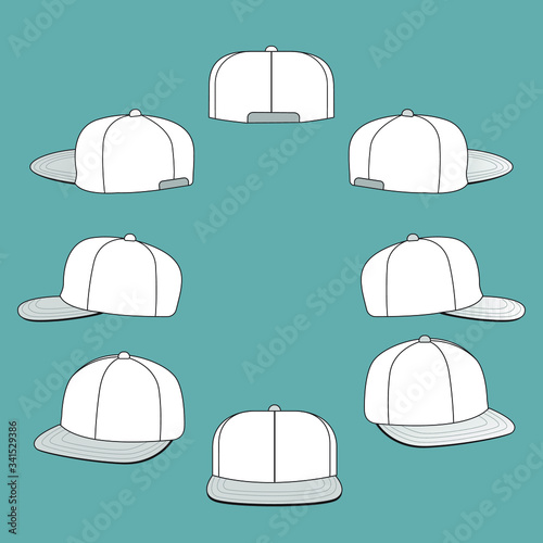 hat side angle  template design 