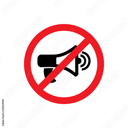 No sound sign. Vector illustration