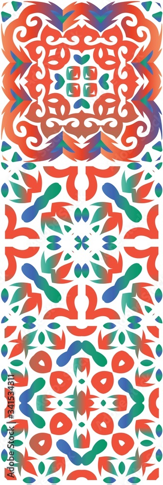 Ethnic ceramic tiles in mexican talavera.