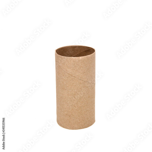Tissue paper core isolated on white background