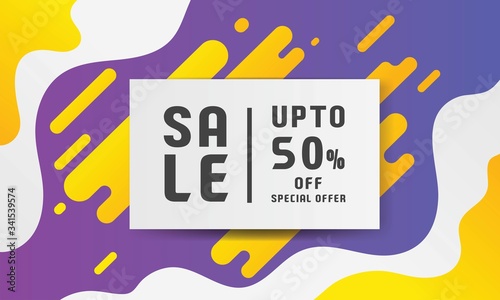Flash Sale banner Vector template design wit gradient color