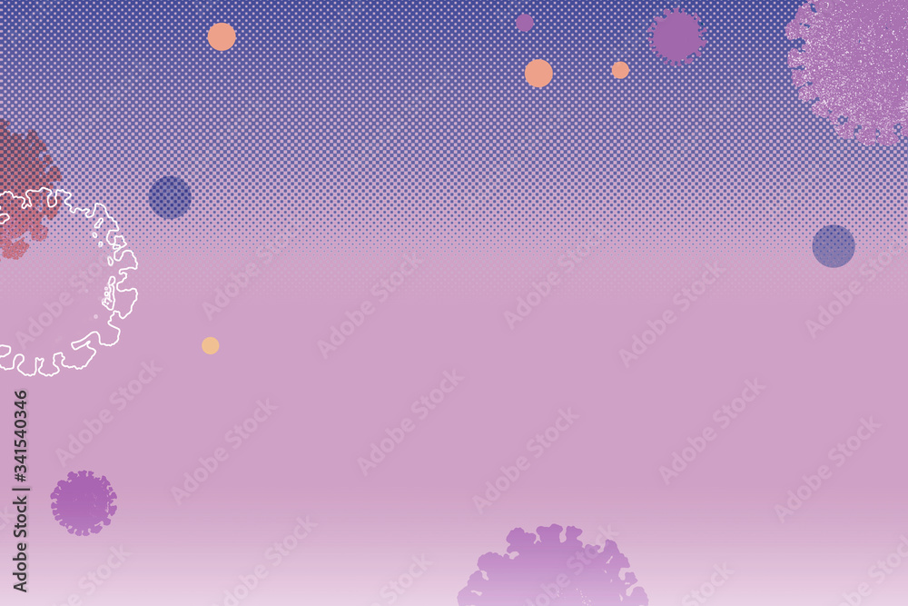 Purple coronavirus background illustration