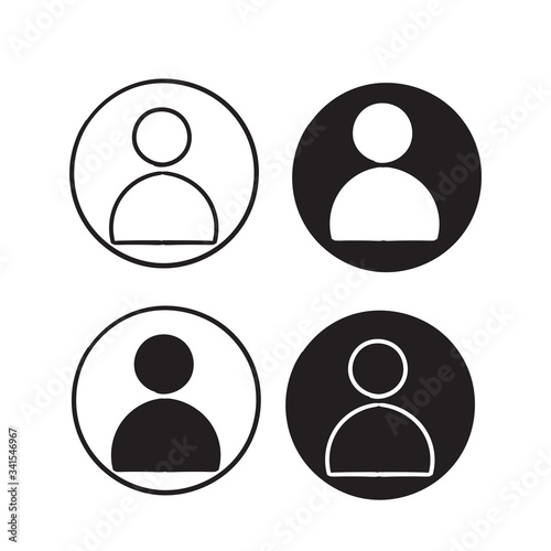 doodle Illustration of human icon vector. User symbol icon
