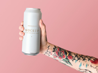 Blank beer can