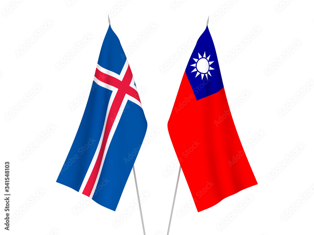 Taiwan and Iceland flags