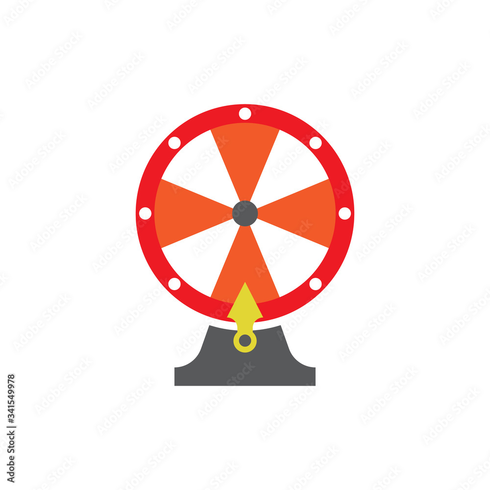 Obraz premium Wheel of fortune icon design isolated on white background