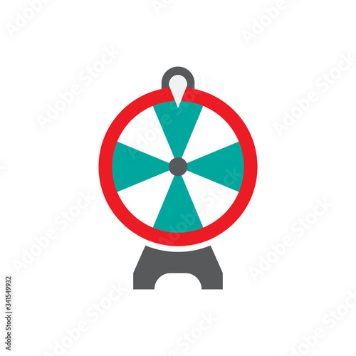 Wheel of fortune icon design isolated on white background