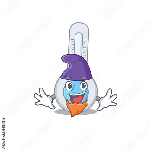 Cute picture of cold thermometer in Elf cartoon design