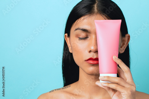 Blank facial cream tube