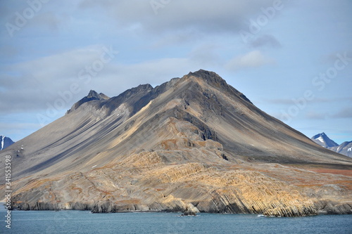 The picturesque landscape of the arctic island. Svalbard. Norway.