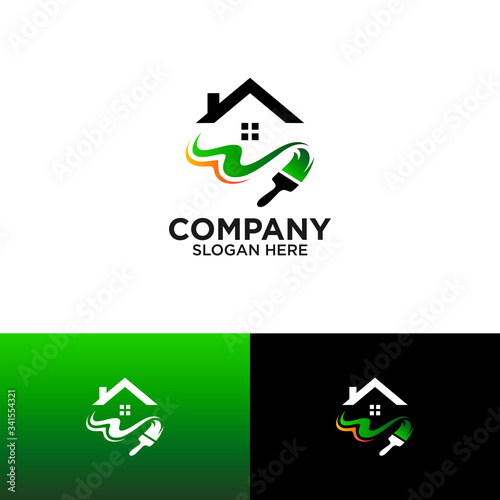 home painting logo design template