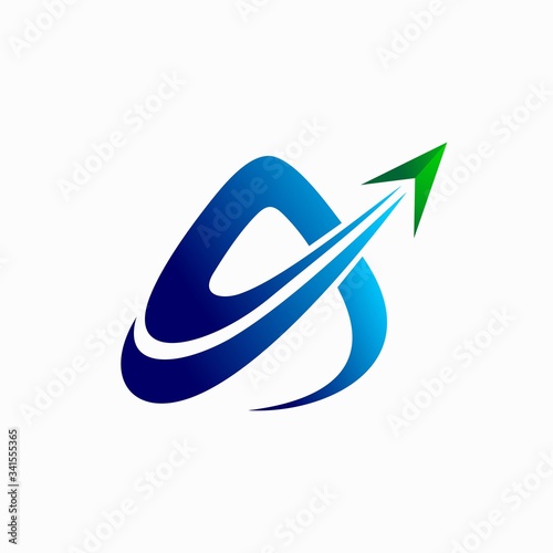 letter a logo design, aviation vector logo