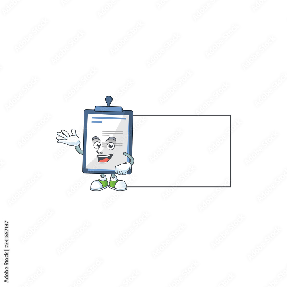 Fototapeta premium An image of medical note with board mascot design style