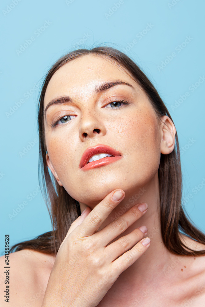 Beauty shot of a young woman's face Beauty shot of a young woman's face