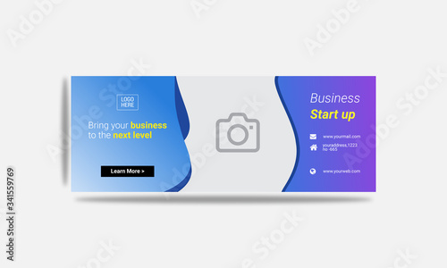 Facebook Cover  corporate social media banner template.