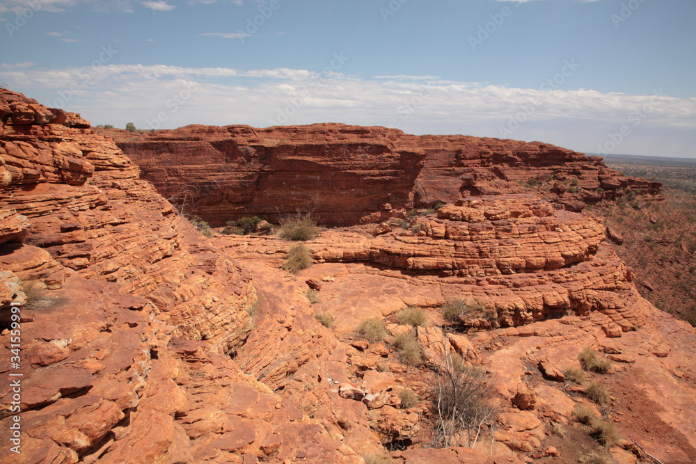 Landscape of kings canyon  in outback central Australia.