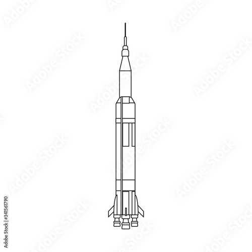 Obraz na płótnie space rocket of the united states. illustration for web and mobile design. w salonie