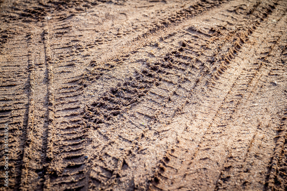 tire tracks in the sand tire tracks in the sand