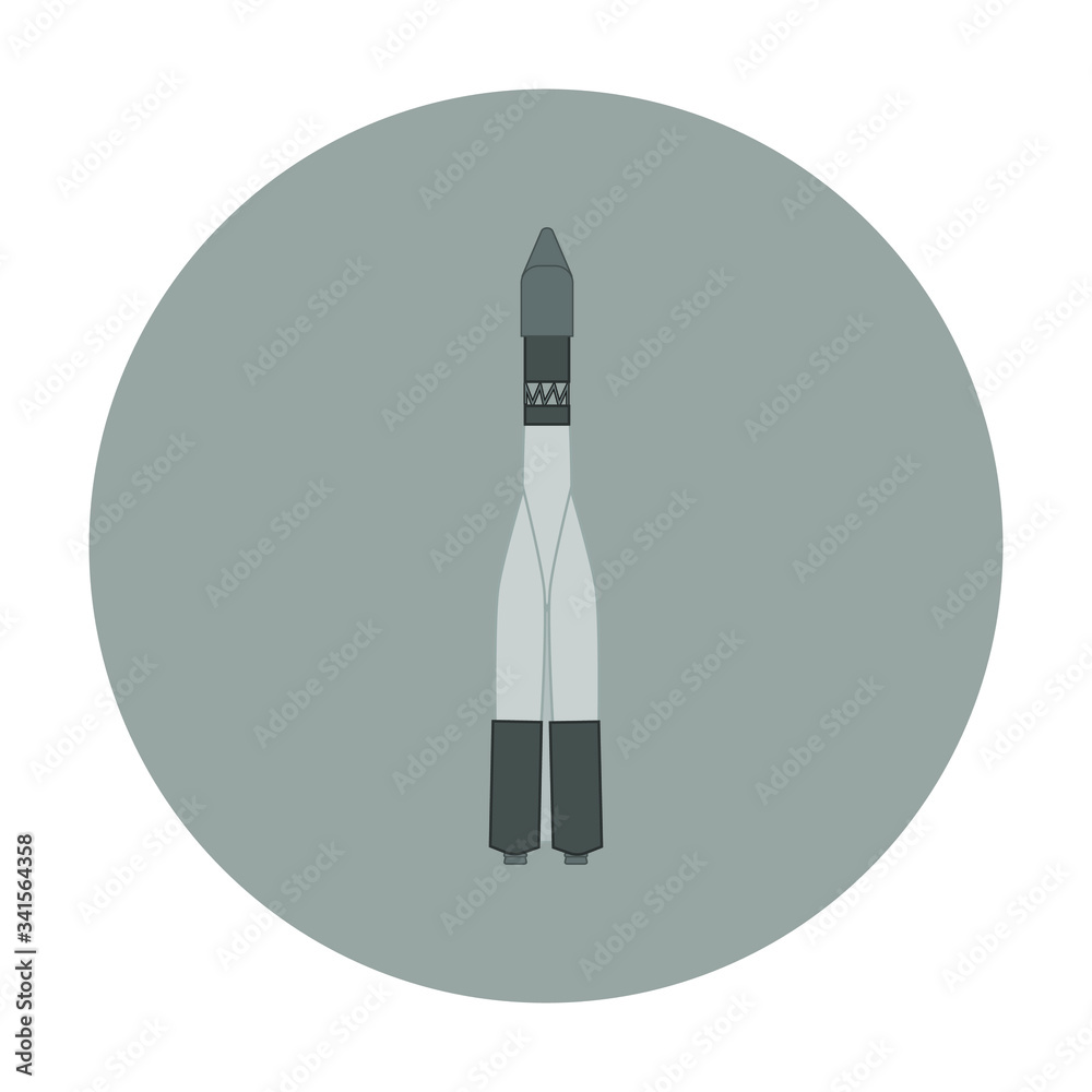 Fototapeta premium space rocket of the former soviet union. illustration for web and mobile design.