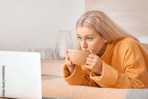 Beautiful young woman with ...