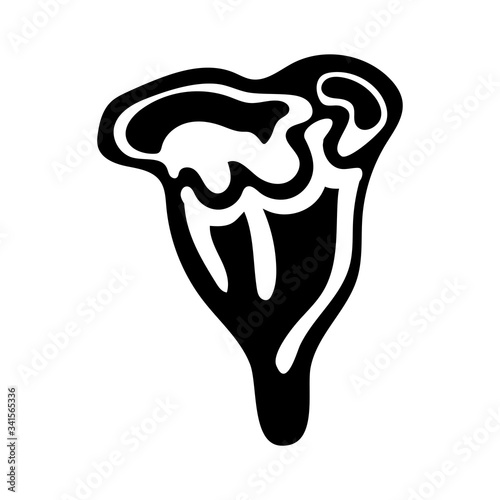 fungus plant clitocybe inversa silhouette style icon
