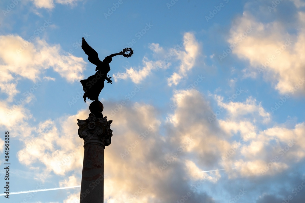 Rome, Italy - December 15, 2019. Tourists visiting The Altar of the Fatherland (Altare della Patria).