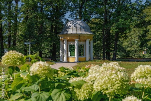 Pavilion of cold mineral water spring - Frantiskovy Lazne (Franzensbad) - great Bohemian spa town is situated north of historical city Cheb in the west part of the Czech Republic photo