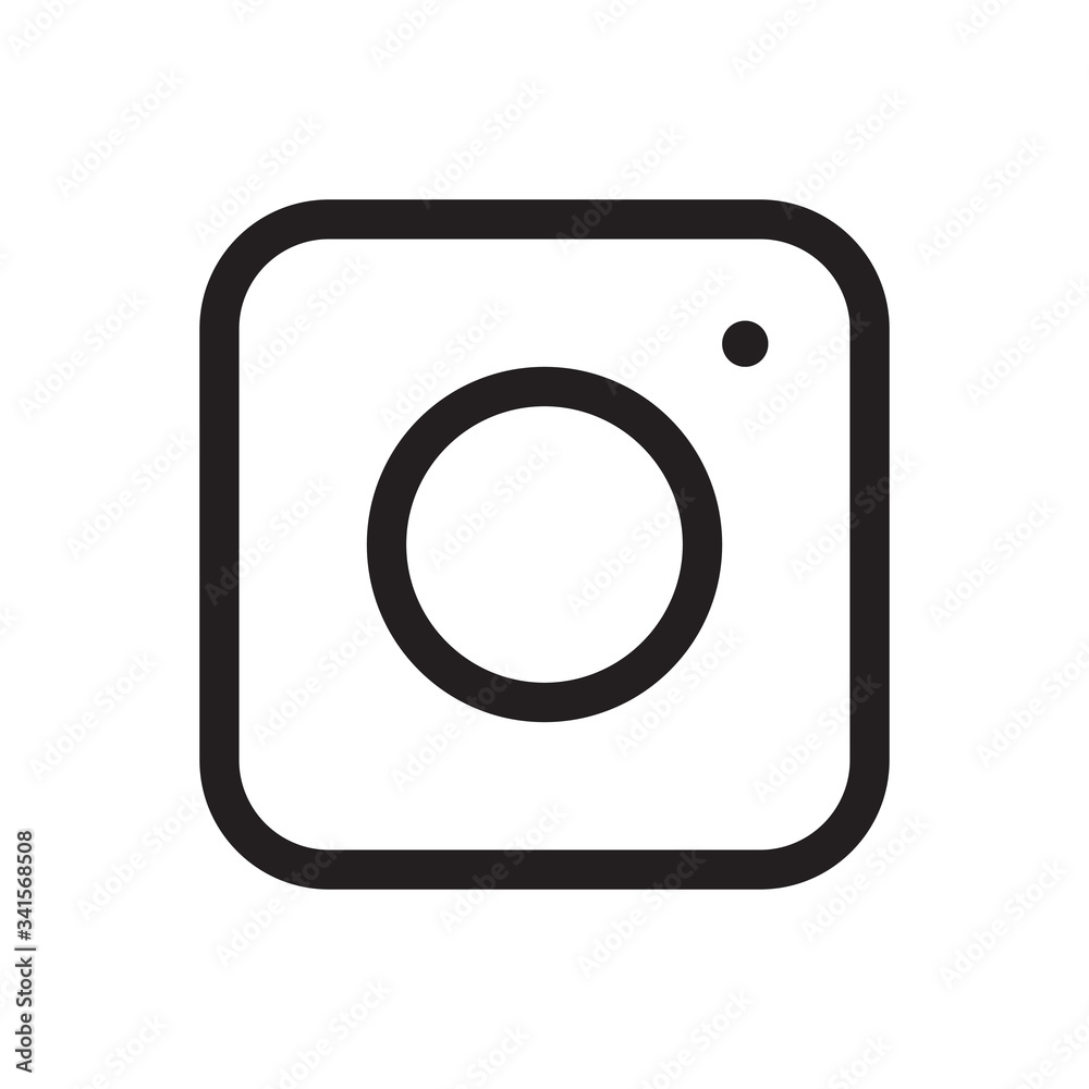 Camera lens icon Social media sign isolated on white background Camera lens icon Social media sign isolated on white background