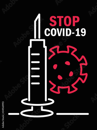 syringe vaccine treatment covid 19, pandemic coronavirus, outbreak disease respiratory