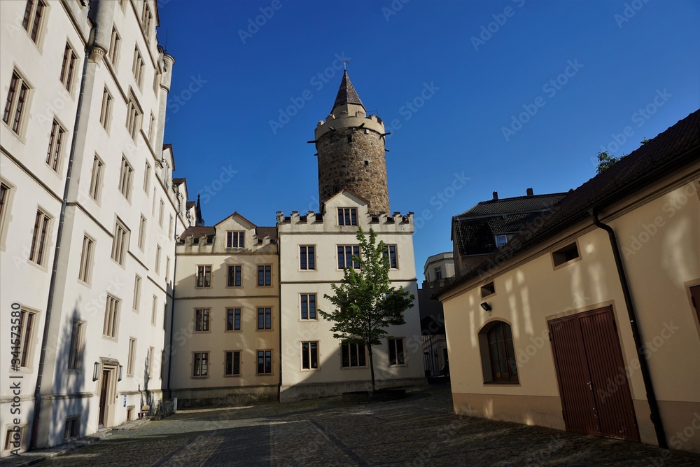 Wendish tower in Bautzen behind old caserne